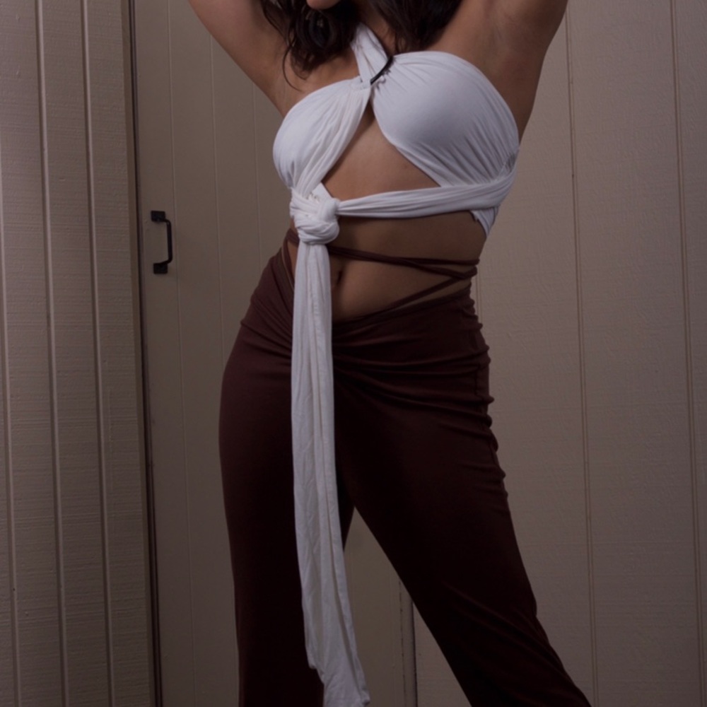 White Wrap Around Bohemian Style Top